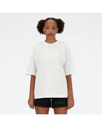 New Balance - Femme Hyper Density Jersey Oversized T-Shirt En, Cotton Jersey, Taille - Lyst