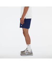 New Balance - Athletics Stretch Woven Short 5" In Blue Polywoven - Lyst