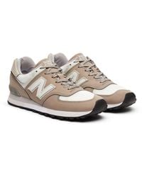New Balance - Made In Uk 576 In Grey/white/brown/blue Suede/mesh - Lyst