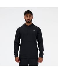 New Balance - Tech knit hoodie in schwarz - Lyst
