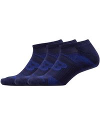 Damen Strumpfware New Balance Polycotton Cushion Ankle Sock 3 Pack in Blau 