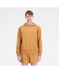 New Balance - Athletics remastered graphic french terry kapuzenpullover in braun - Lyst