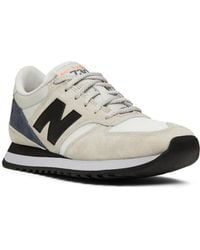 New Balance - Made In Uk 730 In White/black/blue Suede/mesh - Lyst