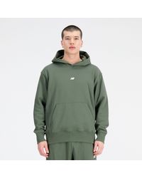 New Balance - Athletics Remastered Graphic French Terry Hoodie In Green Cotton Fleece - Lyst