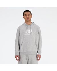 New Balance - Homme Sport Essentials French Terry Logo Hoodie En, Cotton, Taille - Lyst