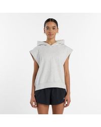 New Balance - Embossed Sleeveless Hoodie - Lyst