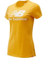 New Balance Essentials Stacked Logo T-Shirt - Gelb