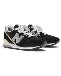 New Balance - Made In Usa 996 In Black/grey Leather - Lyst