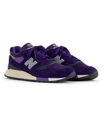 New Balance - Made in usa 998 in viola/grigio - Lyst