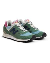 New Balance - Made In Uk 576 In Green/blue/red Suede/mesh - Lyst