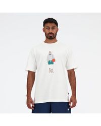 New Balance - Homme Athletics Basketball T-Shirt En, Cotton, Taille - Lyst
