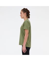 New Balance - Sport Essentials T-shirt In Green Poly Knit - Lyst