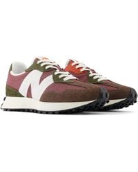 New Balance - 327 In Brown/red Suede/mesh - Lyst