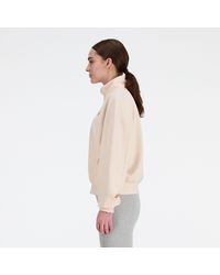 New Balance - Tech knit oversized quarter zip in rosa - Lyst