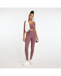New Balance - Nb Harmony High Rise legging 25" In Brown Poly Knit - Lyst