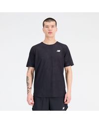 New Balance - Q Speed Jacquard Short Sleeve In Black Poly Knit - Lyst