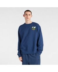 New Balance - London Edition Athletics Graphic French Terry Crew - Lyst