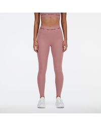 New Balance - Nb sleek high rise sport legging 25" in rosa - Lyst