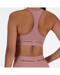 New Balance - Nb Sleek Medium Support Sports Bra In Poly Knit - Lyst