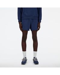 New Balance - Homme Athletics French Terry Short 5&Quot; En, Cotton, Taille - Lyst