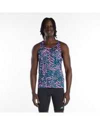 New Balance - London Edition Rc Essential Printed Singlet - Lyst