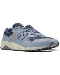 New Balance - 580 In Grey/blue/purple Leather - Lyst