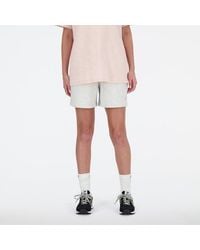 New Balance - Athletics French Terry Short In Grey Cotton Fleece - Lyst
