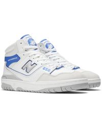 New Balance - 650 In White/blue/beige Leather - Lyst