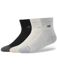 New Balance - Active Premium Qtr 3 Pack Socks 3 Pack - Lyst