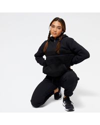 New Balance Fleece Q Speed Sherpa Anorak in White | Lyst