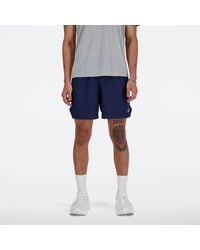 New Balance - Rc Short 7" In Blue Polywoven - Lyst