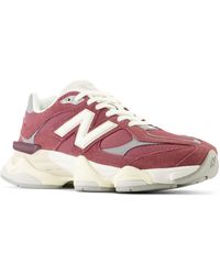 New Balance - 9060 In Red/grey/beige Leather - Lyst
