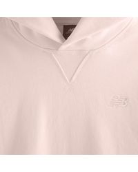 New Balance - Athletics french terry hoodie in rosa - Lyst