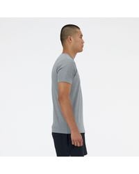New Balance - Sport Essentials Heathertech Graphic T-shirt In Grey Poly Knit - Lyst