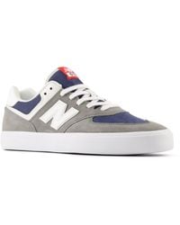 New Balance - Nb Numeric 574 Vulc In Grey/white Suede/mesh - Lyst