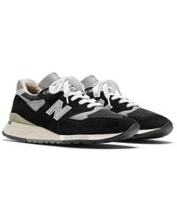 New Balance - Made In Usa 998 In Black/grey Leather - Lyst