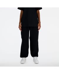 New Balance - Athletics French Terry jogger In Black Cotton - Lyst