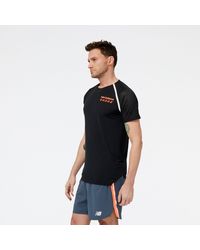 New Balance - Accelerate Pacer Short Sleeve In Poly Knit - Lyst