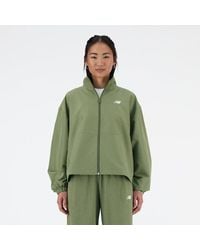 New Balance - Sport essentials oversized jacket in grün - Lyst