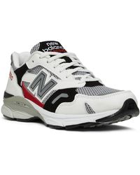 New Balance - Made In Uk 920 In White/grey/red/black Suede/mesh - Lyst