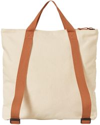 New Balance - Canvas Tote Backpack In Brown Cotton Twill - Lyst