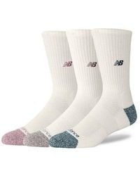New Balance - Active Premium Crew 3 Pack Socks 3 Pack - Lyst