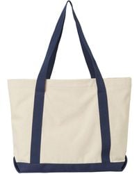 New Balance - Classic Canvas Tote In Blue Cotton - Lyst