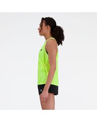 New Balance - London Edition Printed Nb Athletics Tank In Green Poly Knit - Lyst