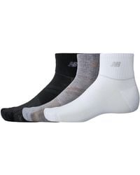 New Balance - Running Repreve Ankle Socks 3 Pack - Lyst