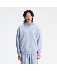 New Balance - Uni-ssentials French Terry Hoodie In Grey Cotton - Lyst