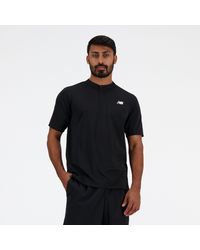 New Balance - Tournament Top In Black Poly Knit - Lyst