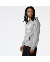 New Balance - Nb Essentials Stacked Logo Po Hoodie - Lyst
