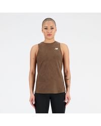 New Balance - Q Speed Jacquard Tank In Brown Poly Knit - Lyst