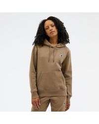 New Balance - Femme Sweats À Capuche Nb Small Logo En, Cotton, Taille - Lyst